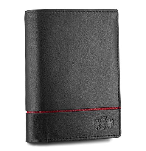 Men's vertical leather wallet ZG-N4-F5 RFID Secure