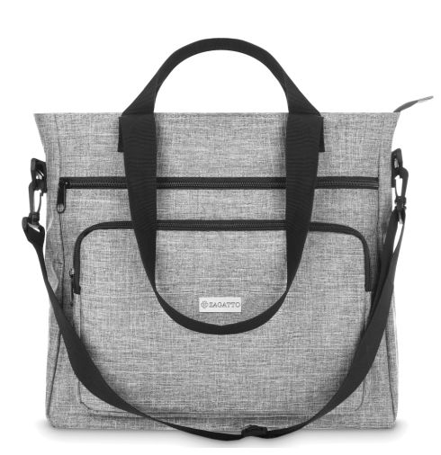 Women's shoulder bag - grey - 3 strap lengths, Zagatto ZG704 - thumbnail
