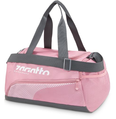 Women's sports bag pink with gray details ZG842 - thumbnail