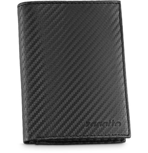 Men's vertical leather wallet ‘carbon’ ZG-N4-F17 RFID Secure
