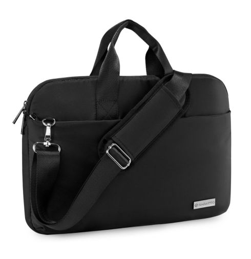 Geantă laptop 15,6" neagră cu bandă pentru troler Vega