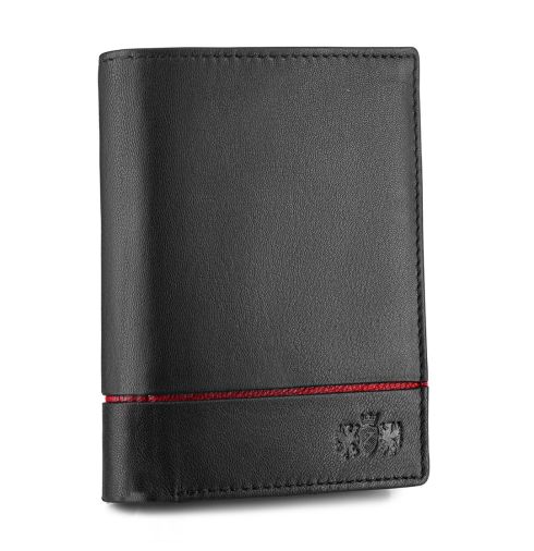 Men's vertical leather wallet ZG-N4-F5 RFID Secure