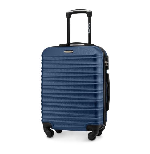Troler de cabină pe roți 55x40x20, albastru marin, ZG501 ABS C D.blue