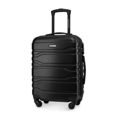 Troler cabina pe roți 55x40x20, negru, ZG503 ABS C Black