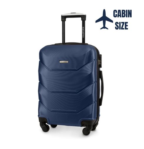 Cabin suitcase on wheels 55x40x20 ZG504 ABS C D.blue - thumbnail