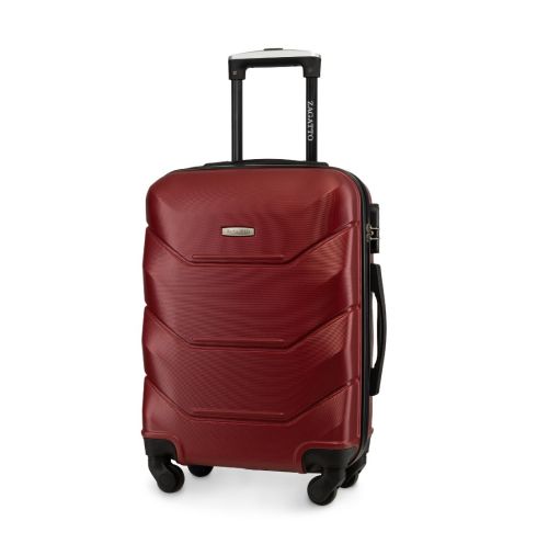 Cabin suitcase on wheels 55x40x20 ZG504 ABS C D.red - thumbnail