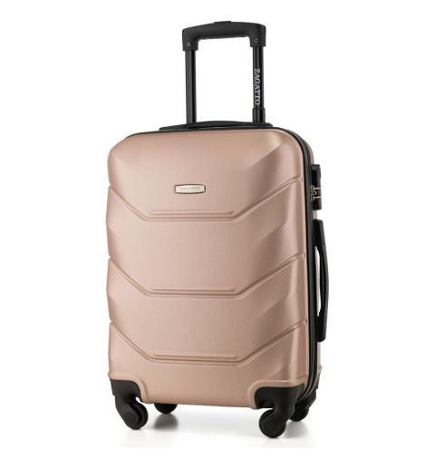 Troler de cabină ABS 55x40x20 Roz Auriu ZG504-C 