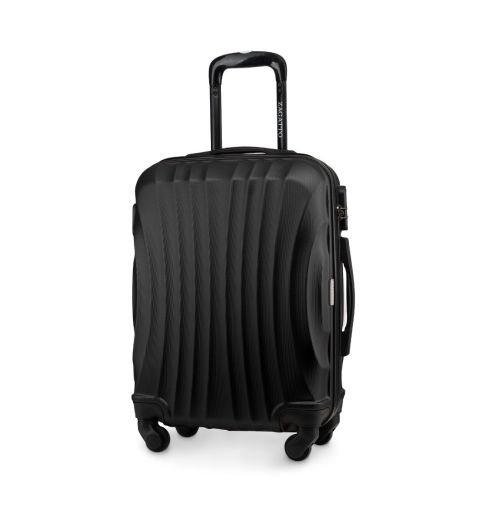 Troler de cabină pe roți 55x40x20, negru, ZG505 ABS C Black