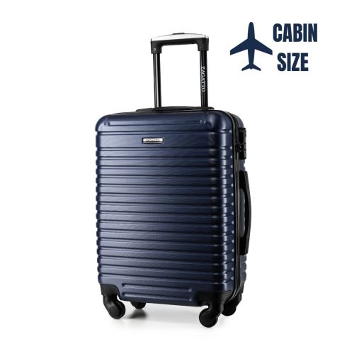Troler cabina pe roți 55x40x20, albastru marin, ZG506 ABS C Blue