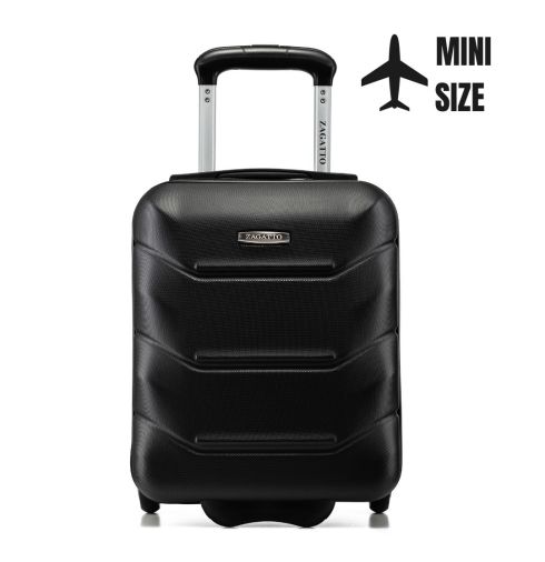 Troler de cabină pe roți 40x30x20, negru, ZG507 ABS MINI Black