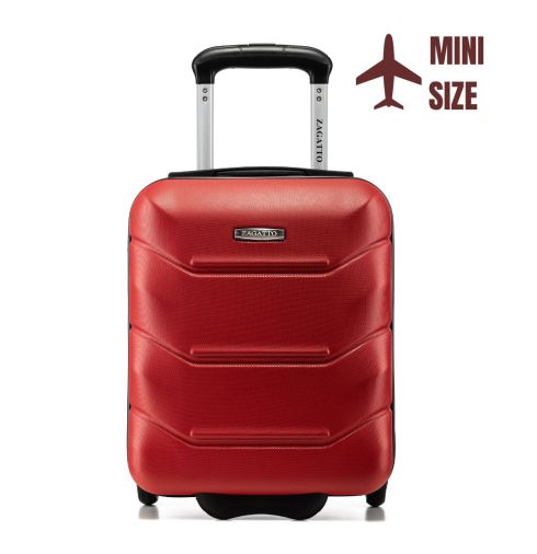 Valiză de cabină cu roți 40x30x20, roșie, ZG507 ABS MINI Blood