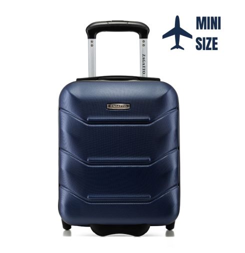 Troler de cabină pe roți 40x30x20, albastru marin, ZG507 ABS MINI Blue