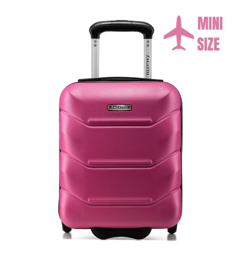 Valiză de cabină cu roți 40x30x20, roz, ZG507 ABS MINI Rose