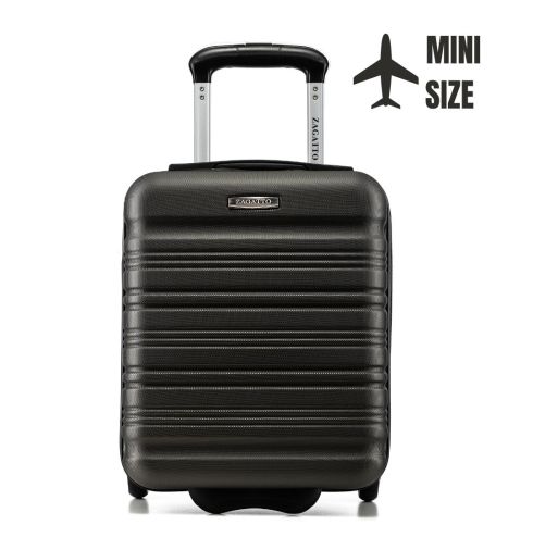 Troler de cabină pe roți 40x30x20, gri închis, ZG508 ABS MINI D.Gray