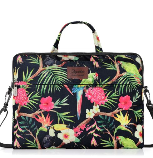 Laptop bag in flowers and parrots 15.6” ZG641 - main photo