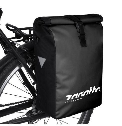 Geantă laterală neagră pentru bicicletă, pentru portbagaj, „On the Move” ZG735