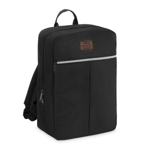 Black travel backpack, for airplane, 40x20x25, ZG834