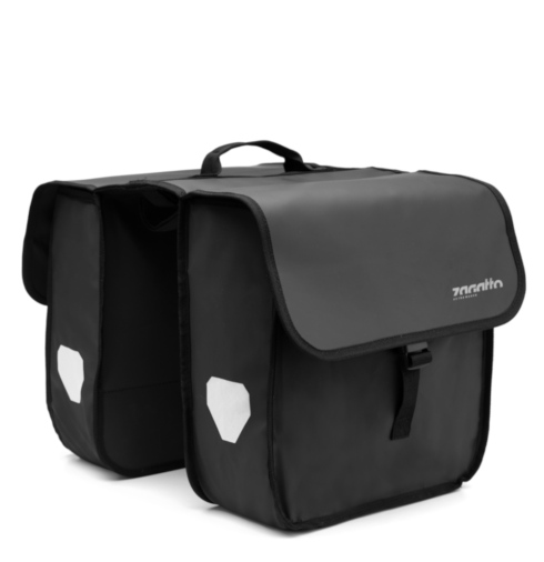 Double pannier for bicycle rack, black ZG864