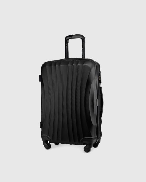 Troler mediu pe roți 65x42x26 cm, negru, ZG505 ABS