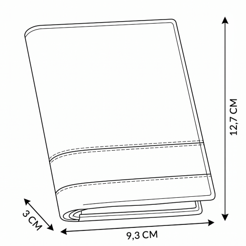 Portofel bărbătesc din piele, vertical, ZG-N4-F12 RFID Secure