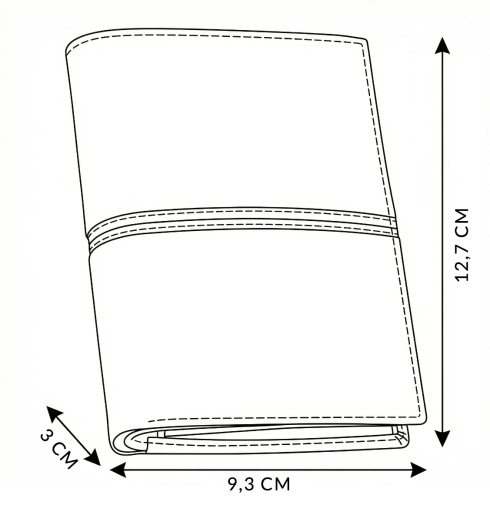 Portofel bărbătesc din piele, vertical, ZG-N4-F15 RFID Secure