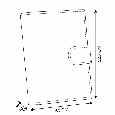 Portofel bărbătesc din piele, vertical, cu închidere prin capsă, ZG-N4L-F2 RFID Secure