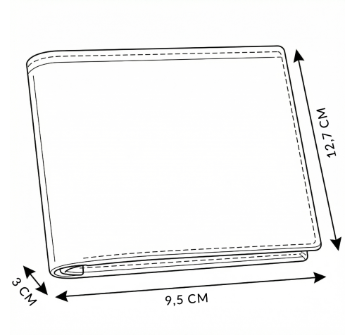 Portofel bărbătesc din piele, orizontal, ZG-N992-F10 RFID Secure