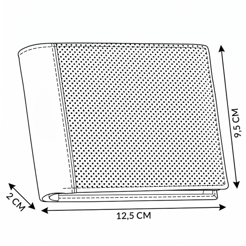 Portofel bărbătesc din piele, orizontal, ZG-N992-F14 RFID Secure