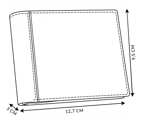Portofel bărbătesc din piele, orizontal, ZG-N992-F16 RFID Secure