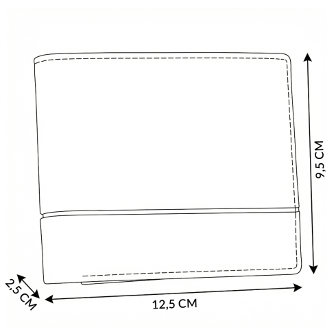 Portofel bărbătesc din piele, orizontal, ZG-N992-F5 RFID Secure