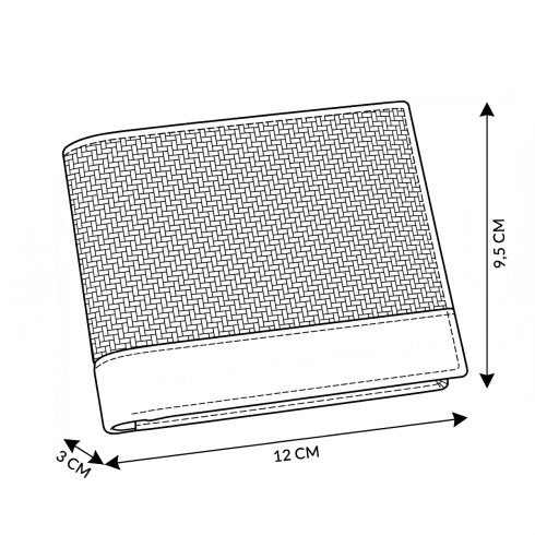 Portofel bărbătesc din piele, orizontal, ZG-N992-F7 RFID Secure