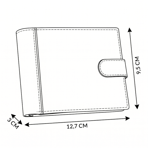 Portofel bărbătesc din piele, orizontal, cu închidere prin capsă ZG-N992L-F16 RFID Secure