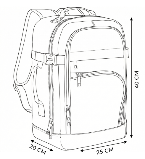 Rucsac de călătorie pentru avion 40x25x20 ZG1045