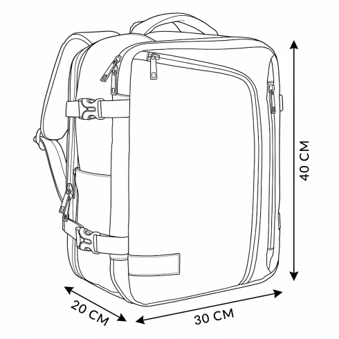 Rucsac avion 40x30x20 – bagaj de mână