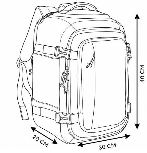 Rucsac avion 40x30x20 – bagaj de mână
