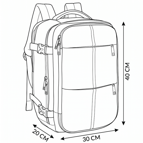 Rucsac avion 40x30x20 – bagaj de mână
