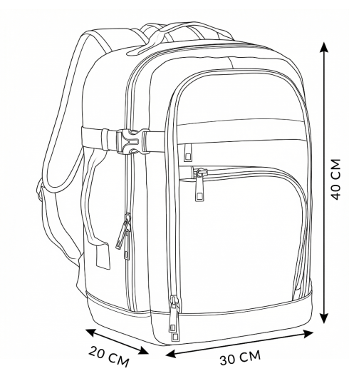 Rucsac de avion 40x30x20 Wiedeń bagaj de mână