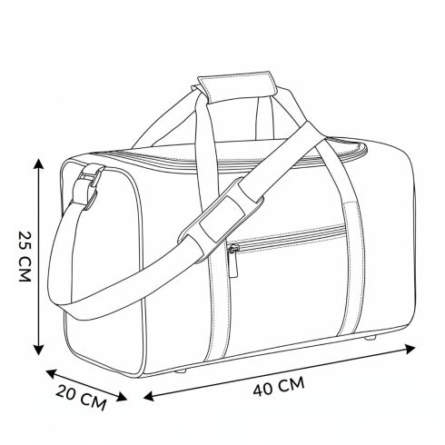 Geantă de călătorie, neagră cu fermoare roz, 40x20x25, ZG837