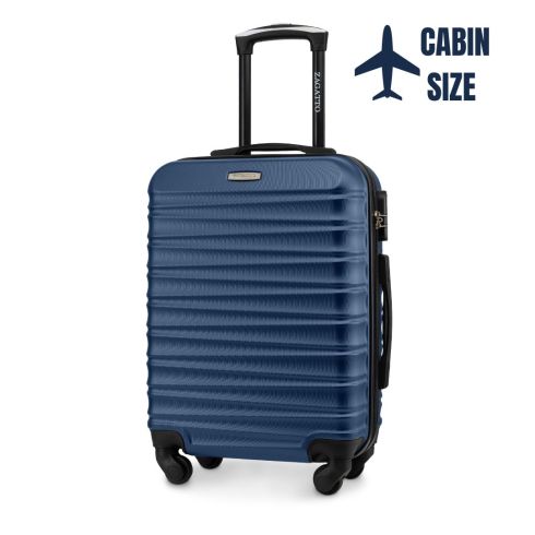 Troler de cabină pe roți 55x40x20, albastru marin, ZG501 ABS C D.blue