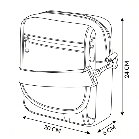 Geantă neagră tip crossbody ZG707