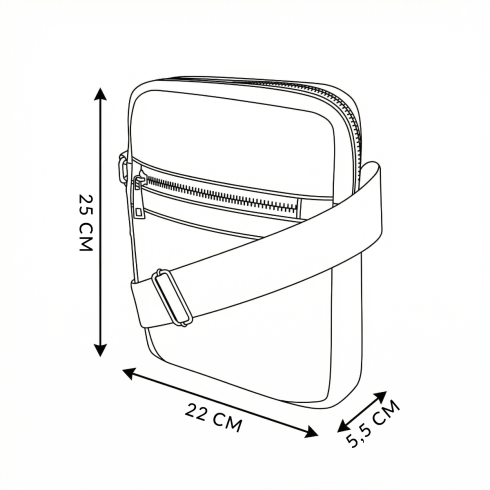 Borsetă neagră crossbody cu bretea reglabilă ZG71 STOEVER
