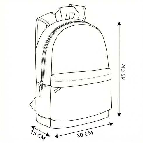 Rucsac cu model în carouri alb-negru, ZG765 - 20L