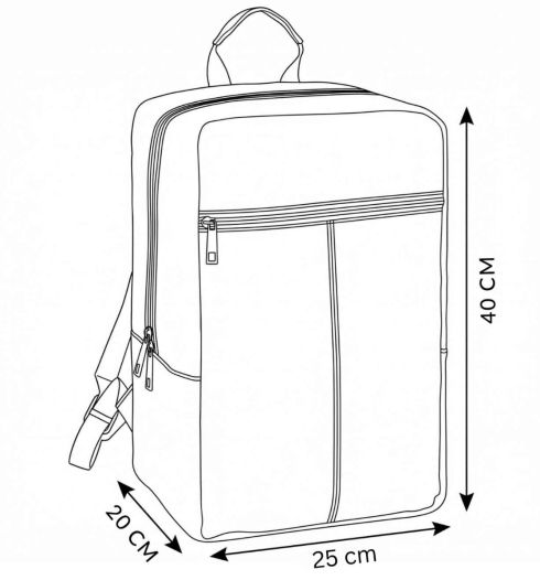 Rucsac de voiaj pentru avion 40x25x20 ZG987