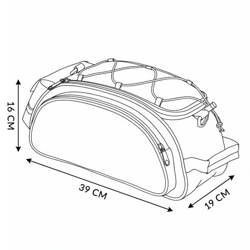 Geantă pentru portbagaj bicicletă, 12L, ZG790