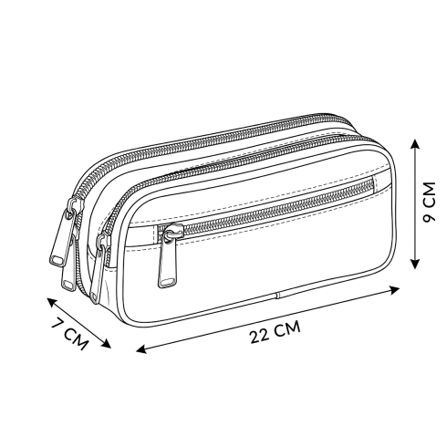 Penar negru cu două compartimente și interior galben ZG850