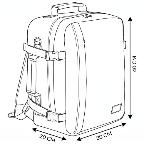 Rucsac de călătorie pentru avion 40x30x20 ZG888