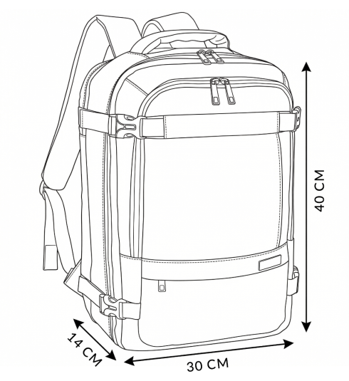 Rucsac de călătorie pentru avion 45x30x15 ZG898