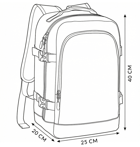 Rucsac de călătorie pentru avion 40x25x20 ZG915