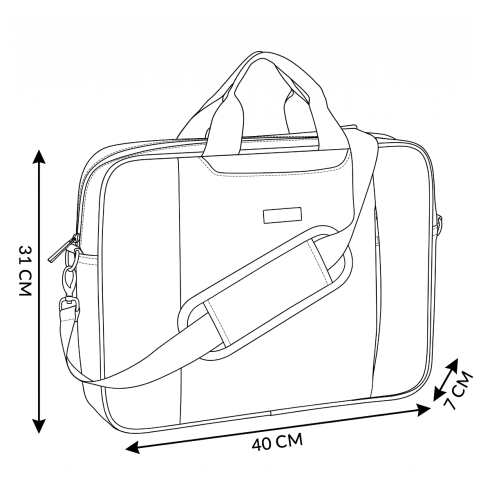 Geantă neagră pentru laptop 15.6”, întărită, ZG936