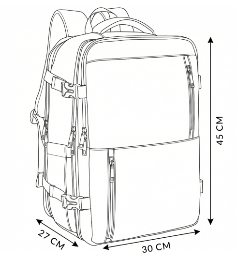 Rucsac de călătorie extensibil ZG947